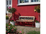 Banco de Jardín TECTAKE Marina (Marrón - Madera - 124x52x74 cm)