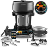 Cecotec Robot de Cocina Multifunción con Dosificador de Alimentos Mambo CooKing Unique. 2200 W, 45 Funciones, Recetas Guiadas, Recipiente Único de 5L, Accesorios: Vaporera o Paleta para Guisos