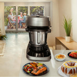 Cecotec Robot de Cocina Multifunción con Dosificador de Alimentos Mambo CooKing Unique. 2200 W, 45 Funciones, Recetas Guiadas, Recipiente Único de 5L, Accesorios: Vaporera o Paleta para Guisos