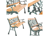 Banco de Jardín TECTAKE Marina (Marrón - Madera - 124x52x74 cm)