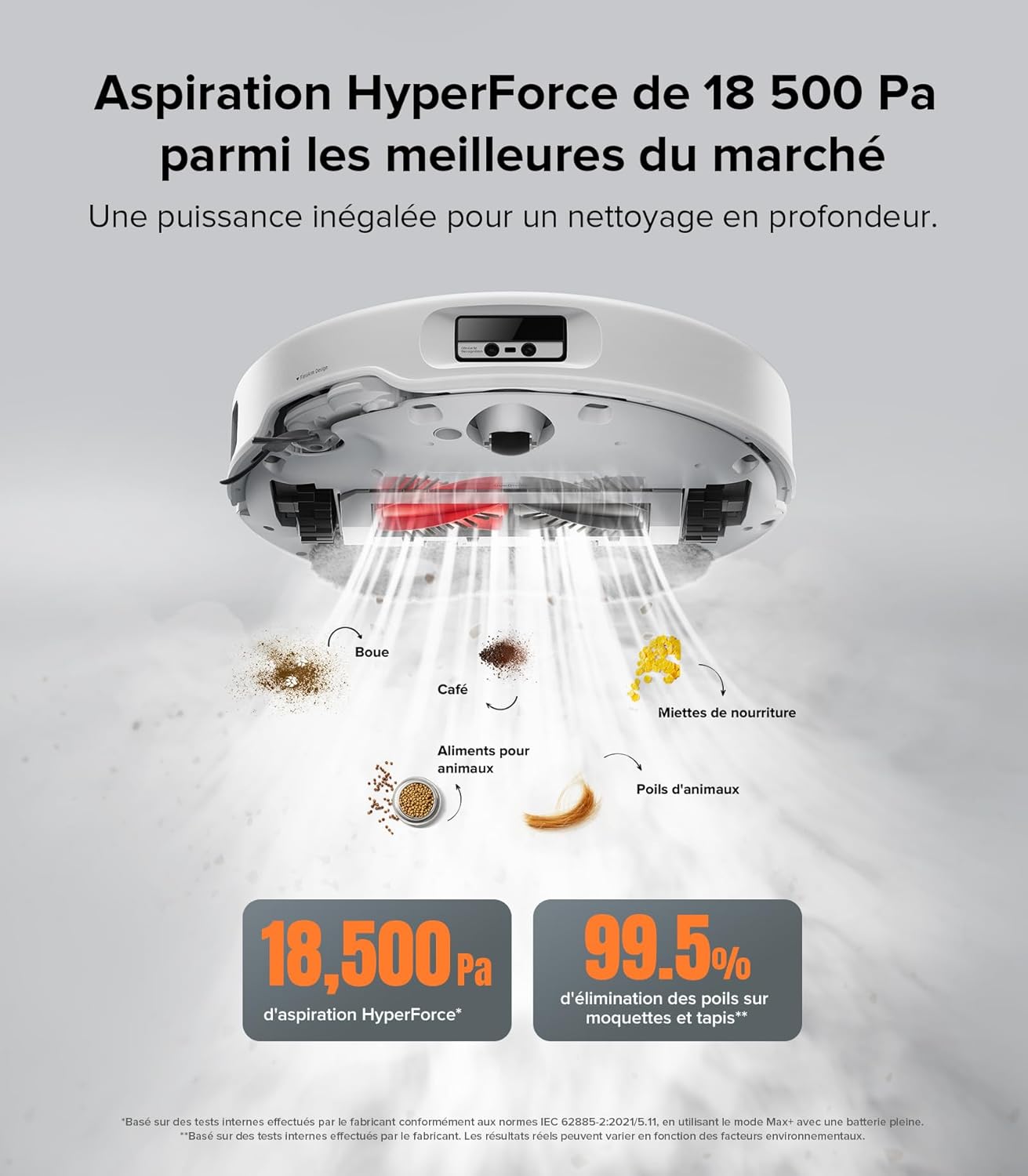 Roborock Qrevo Edge Robot Aspirador y Fregador, 18 500 Pa, Cepillo y Mopa Extensibles, Chasis AdaptiLift, Estación Multifuncional, Doble Sistema Anti-enredos, Evitación de Obstáculos, Videollamada