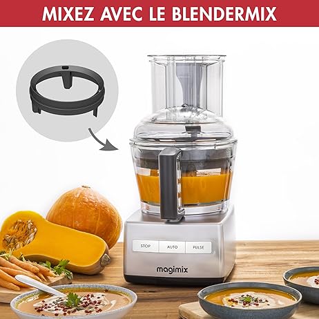 MAGIMIX 4200 XL Robot de cocina compacto y versátil 18472F, FABRICADO EN FRANCIA, Cromo Brillante